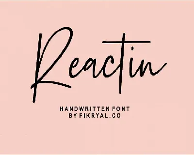 Reactin Signature font