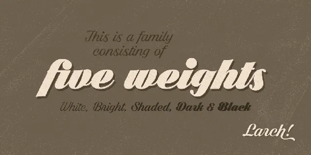 Bright Larch PERSONAL USE ONLY font