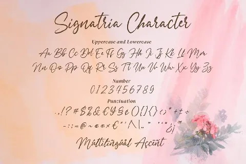 Signatria font