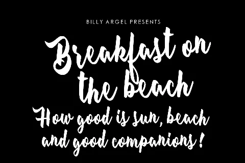 Breakfast on the beach Personal font