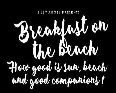 Breakfast on the beach Personal font