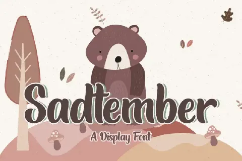 Sadtember Display font