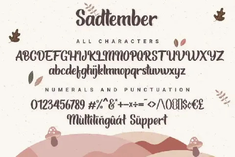 Sadtember Display font