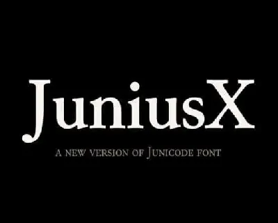 JuniusX Serif Family font