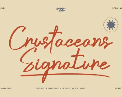 Crustaceans Signature font