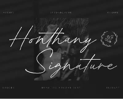 Honthany Signature font