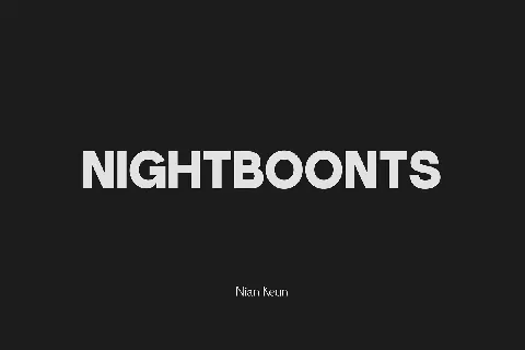 Nightboonts font