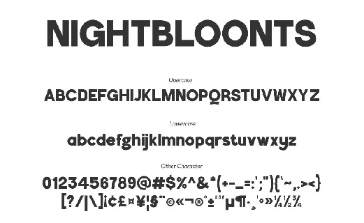 Nightboonts font