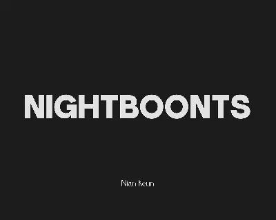 Nightboonts font