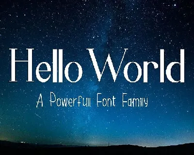 Hello World font