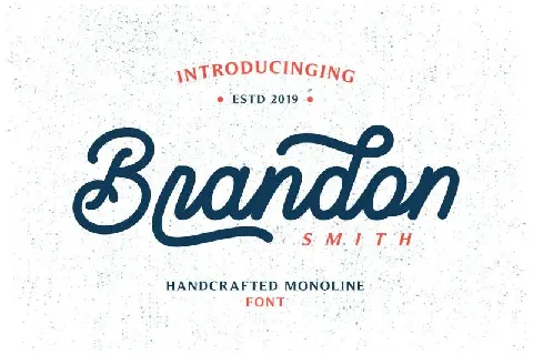 Brandon Smith Monoline font