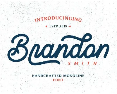 Brandon Smith Monoline font