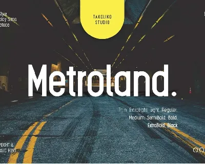 Metroland font