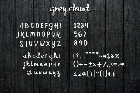 Grey Cloud Demo font