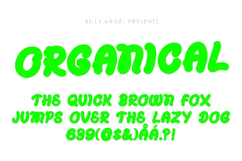 ORGANICAL PERSONAL USE font