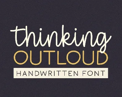 Thinking Outloud font