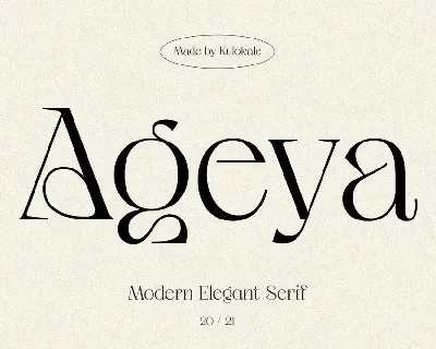 Ageya font