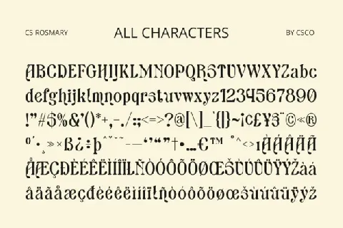 CS Rosmary font