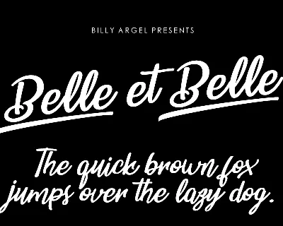 Belle et Belle Personal Use font