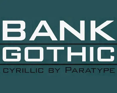 Bank Gothic font