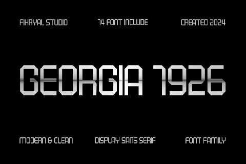 Georgia 1926 font