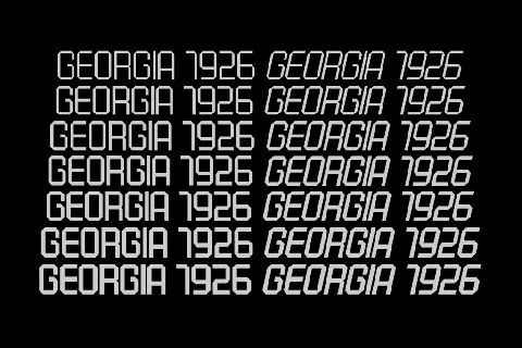 Georgia 1926 font