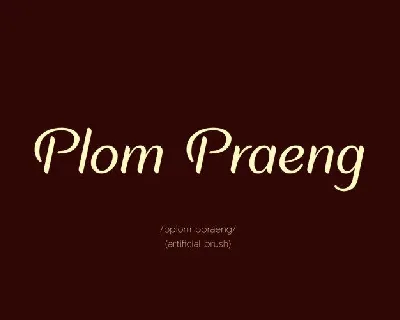 Plom Praeng Script font