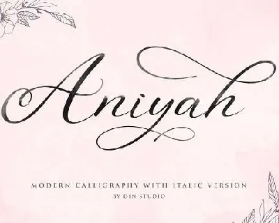 Aniyah Calligraphy Free font
