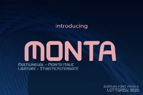 Monta Display font