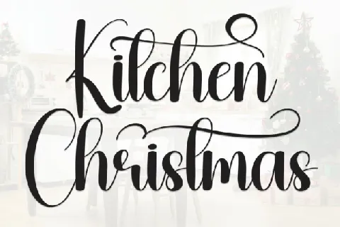 Kitchen Christmas Script font