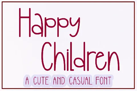 Happy Children - Personal Use font