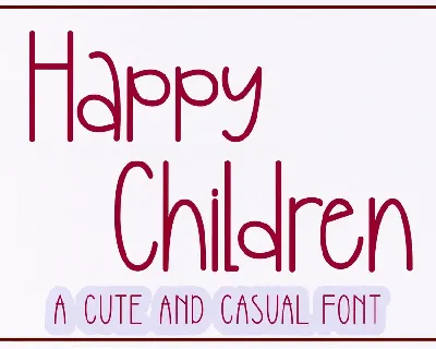 Happy Children - Personal Use font