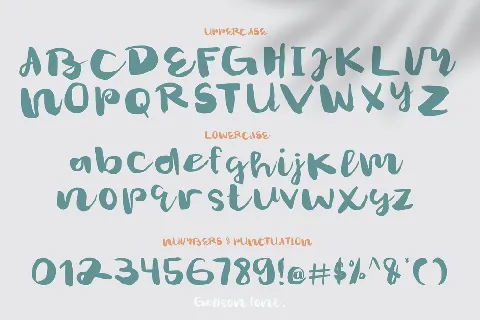 Gelsson Demo font