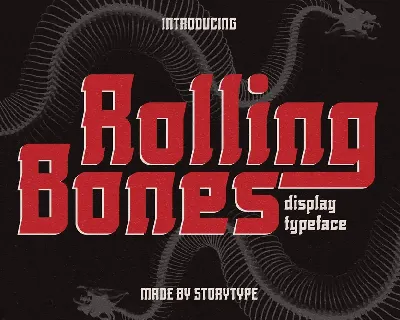 Rolling Bones font