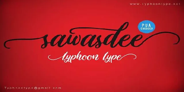 Sawasdee font