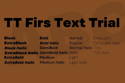 TT Firs Text Trial font