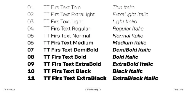 TT Firs Text Trial font