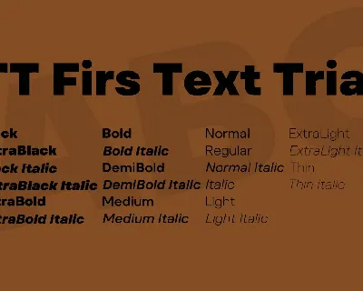 TT Firs Text Trial font