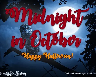 Midnight in October Free font