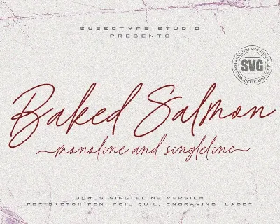Baked Salmon font