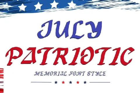 July Patriotic Display font