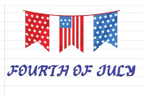 July Patriotic Display font