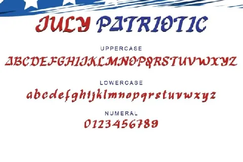 July Patriotic Display font