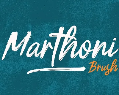 Marthoni Brush font