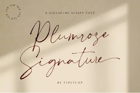 Plumrose Signature font