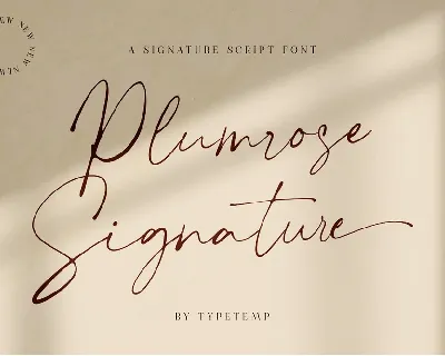 Plumrose Signature font