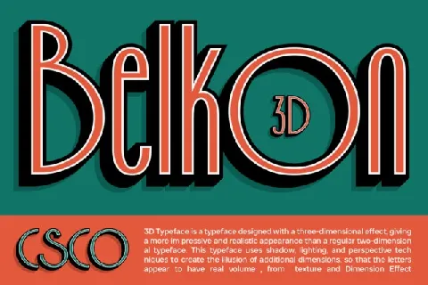 Belkon 3D font