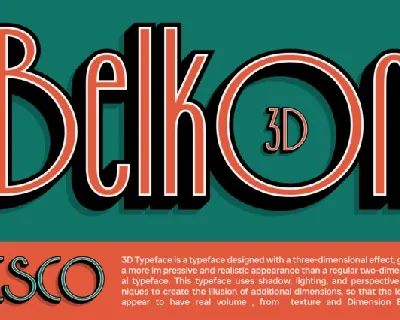 Belkon 3D font