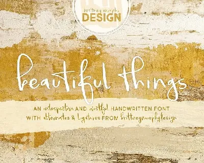 Beautiful Things Handwritten font