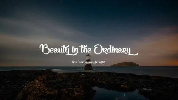 Beauty in the Ordinary font